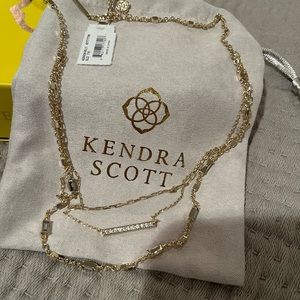 NWT Kendra Scott Addison multi-strand necklace in gold